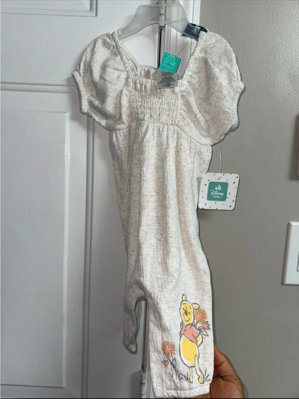 Disney Cream Winnie the Pooh Infant Romper